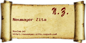 Neumayer Zita névjegykártya